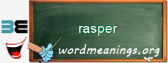WordMeaning blackboard for rasper